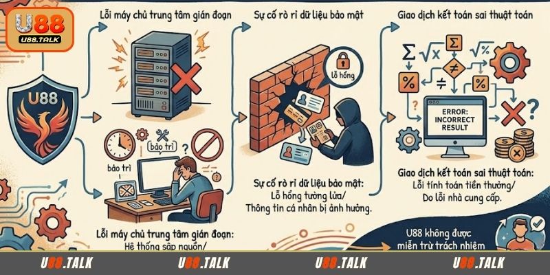 Các tình huống không áp dụng miễn trừ trách nhiệm U88