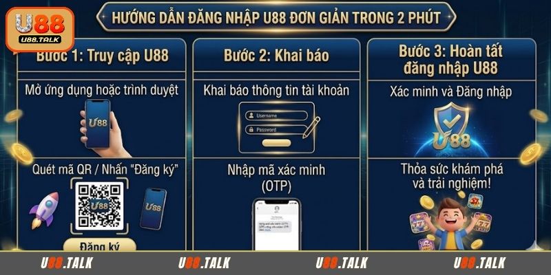 Cách đăng nhập U88 đơn giản, nhanh gọn lẹ