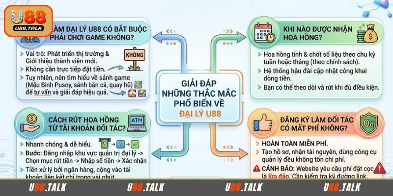 Giải đáp những thắc mắc phổ biến về đại lý U88