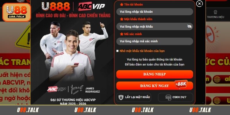 Lưu ý đăng nhập tài khoản U88 bạn cần nắm
