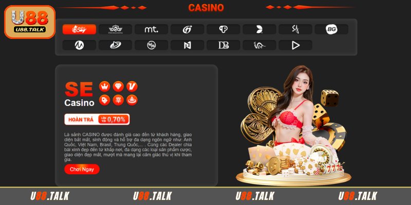 Những trò chơi nổi bật tại Casino U88