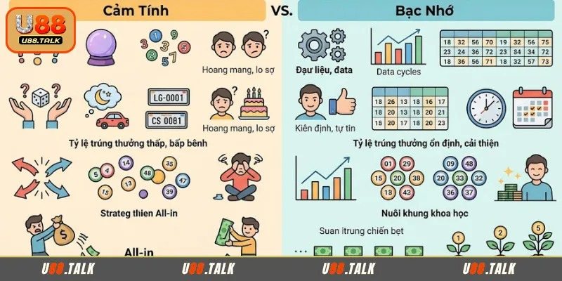 So sánh chơi theo cảm giác và áp dụng bạc nhớ